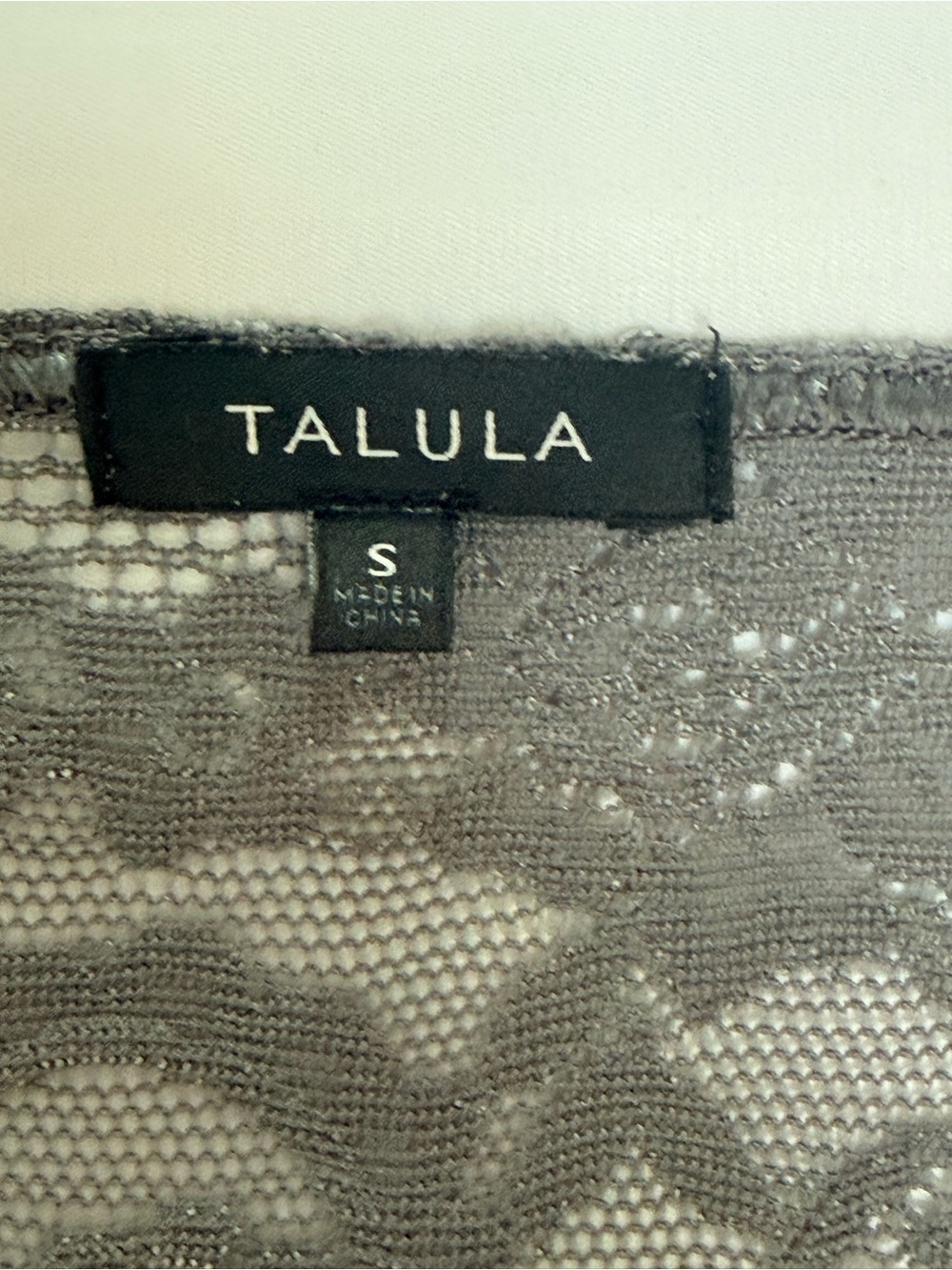 Aritzia Talula Grey Lace Long Sleeve Top Romantic Sheer Y2K - Picture 4 of 9